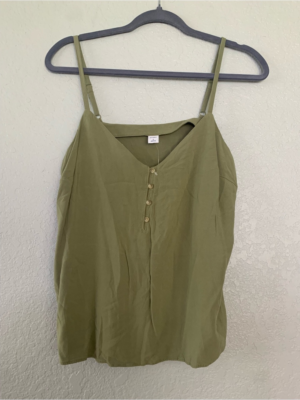 Old Navy Olive Green Button-Front Spaghetti Strap Cami